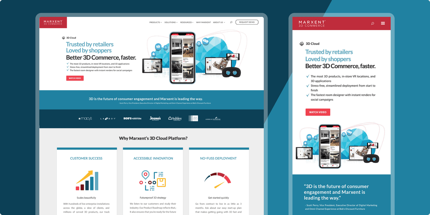Marketing site iteration – the brand at scale